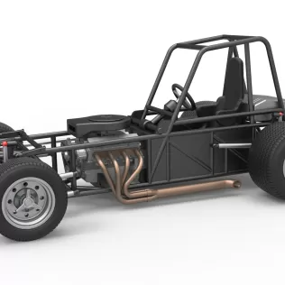 Vintage Dirt Modified stock car Base Version 4 Scale 1:25