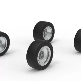 Wheel Set of Three Quarter Midget Scale 1:25 - Model thumbnail 2