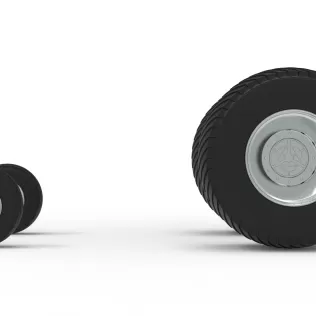Wheel set of Pro Stock Pulling Tractor Version 3 Scale 1:25 - Model thumbnail 4