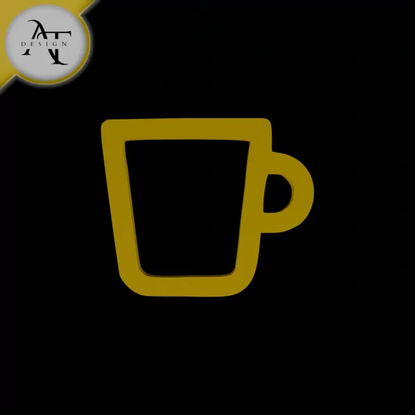 Simple Coffee Cup Symbol - 2D Art - Model preview 1