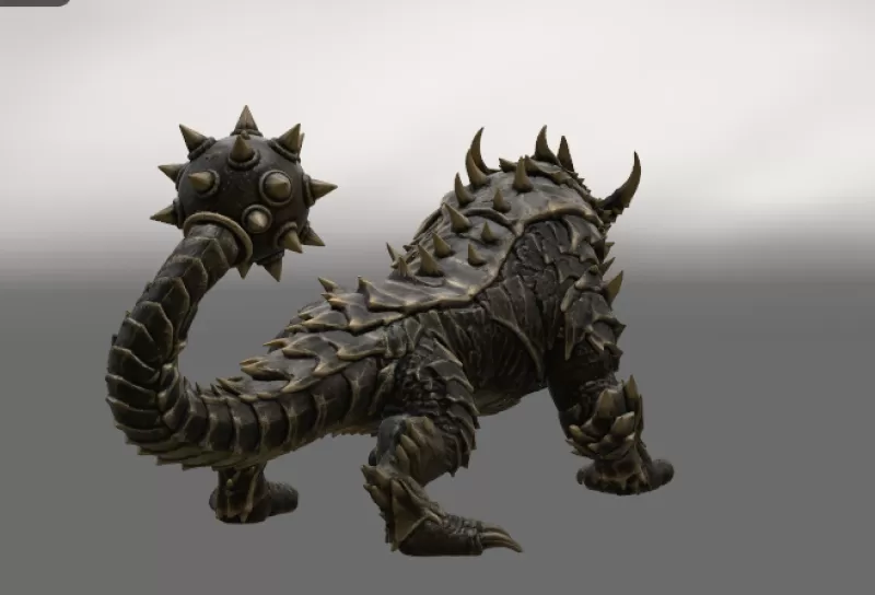 Abyssal Ironclad Dragon STL File for 3D Print - Model preview 8