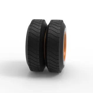 Wheel of Vintage Dirt race car V8 Scale 1:25 - Model thumbnail 3