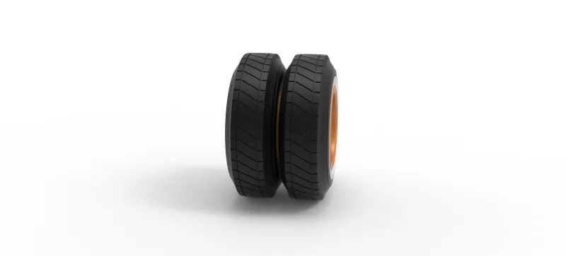 Wheel of Vintage Dirt race car V8 Scale 1:25 - Model preview 3
