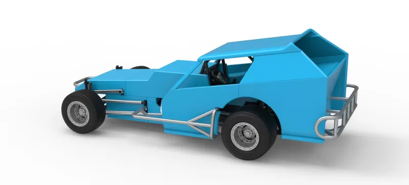 Vintage Dirt Modified stock car Version 8 Scale 1:25 - Model preview 12