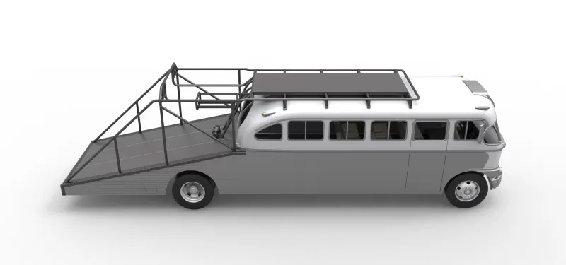 Vintage Transporter truck for Race car Version 8 Scale 1:25 - Model preview 26