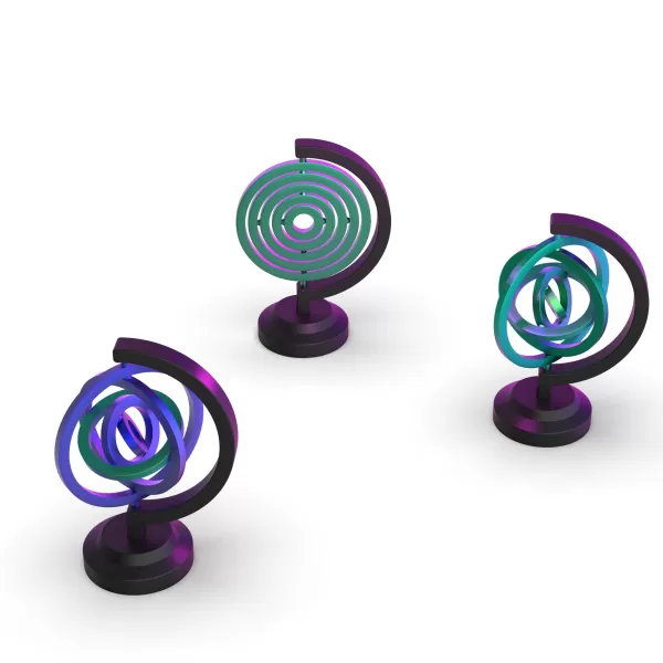 3D Gyroscope Fidget, Desktop Gyroscope Model, Desk Toy - Model preview 4