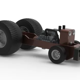 Pro Stock Pulling Tractor Base Scale 1:25 - Model thumbnail 15