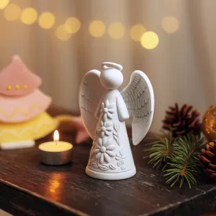 Christmas Angel Candle Holder | Glowing Holiday Decoration - Model thumbnail 4