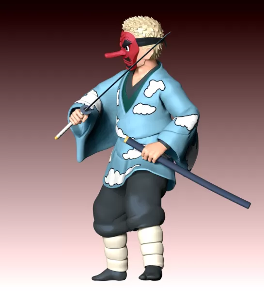Sakonji Urokodaki - Demon Slayer - Model preview 6