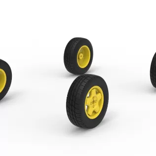 Wheel set of BriSCA Formula 2 Stock Car Scale 1:25 - Model thumbnail 2
