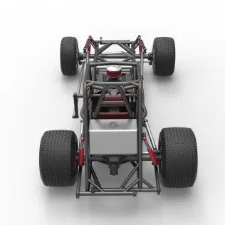 Vintage Dirt Modified stock car Base Version 2 Scale 1:25 - Model thumbnail 17