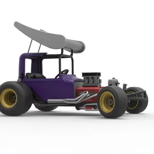 Vintage Winged Supermodified for Dirt while turning Scale 1:25 - Model thumbnail 25