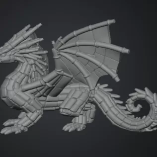 Stained Glass Dragon STL File for 3D Print - Model thumbnail 11