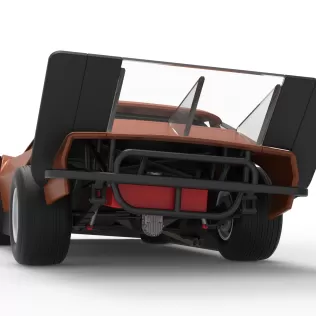 Vintage Dirt late model Race car V4 while turning Scale 1:25 - Model thumbnail 15
