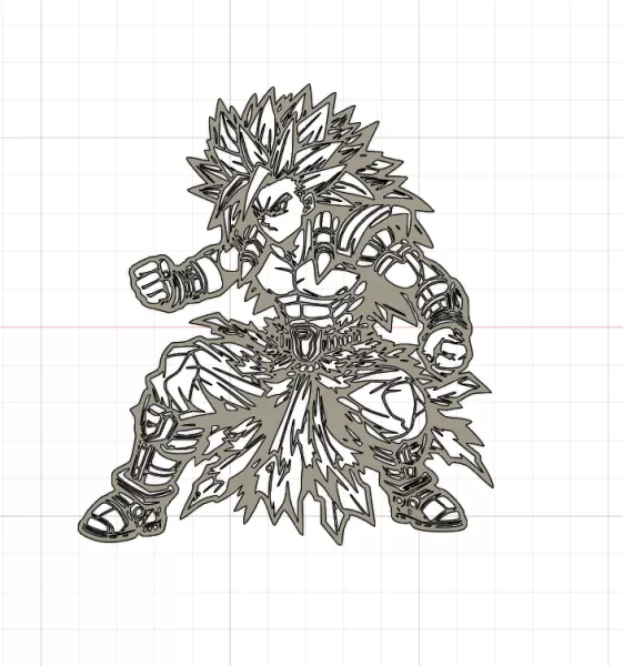 San Goku Saiyan - Dragon Ball - Model preview 1