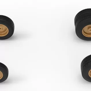 Wheel Set of Vintage Dirt Supermodified stock car V2 Scale 1:25 - Model thumbnail 5
