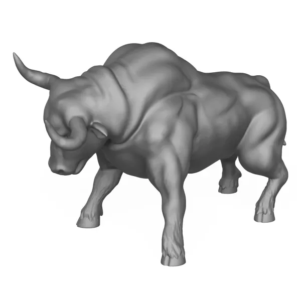 Muscular Bull 3D Print Model - Model preview 5
