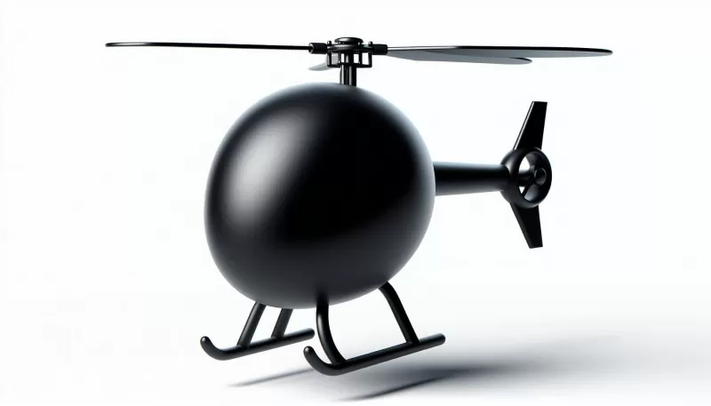 Decorative Helicopter 3D Printable Model - Model preview 1