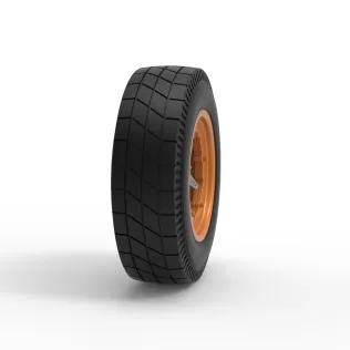 Wheel of Vintage Dirt race car V6 Scale 1:25 - Model thumbnail 3