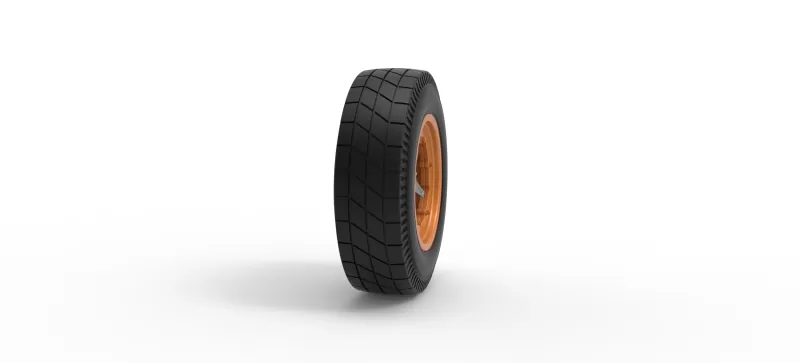 Wheel of Vintage Dirt race car V6 Scale 1:25 - Model preview 3