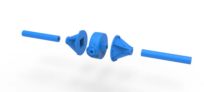 Non-Quick Change Rear End Set Scale 1:25 - Model preview 14