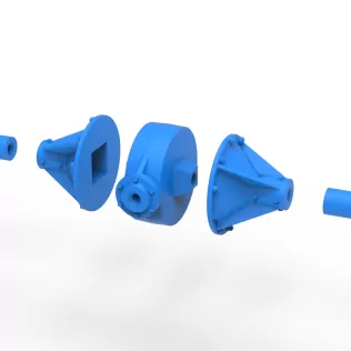 Non-Quick Change Rear End Set Scale 1:25