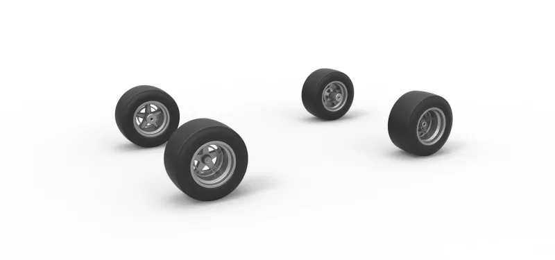 Wheel Set of 350 Supermodified Scale 1:25 - Model preview 1