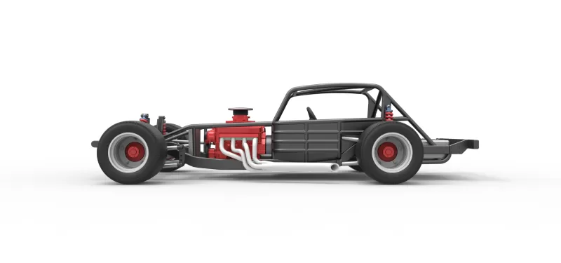 Vintage Asphalt Modified stock car Base V5 Scale 1:25 - Model preview 9