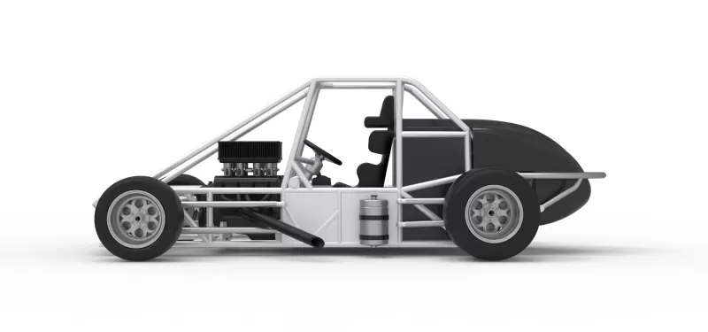 Experimental Pavement Silver Crown Car Base Version 3 Scale 1:25 - Model preview 9