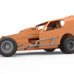 Vintage Dirt Modified stock car Version 3 while turning 1:25 - Model thumbnail 2