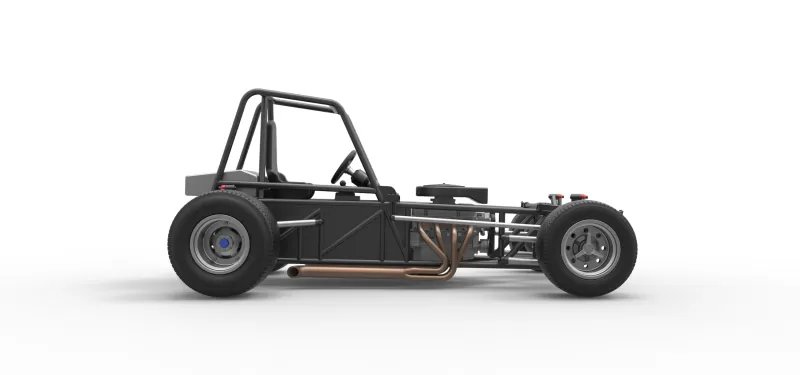 Vintage Dirt Modified stock car Base Version 4 Scale 1:25 - Model preview 20