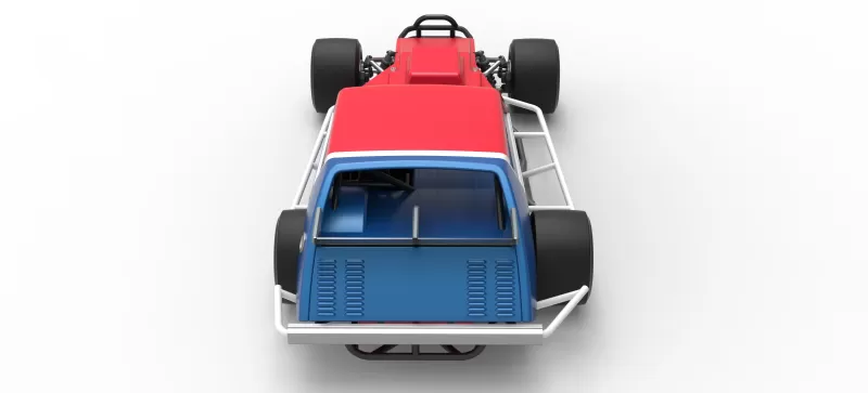 Vintage Asphalt Modified stock car V10 Scale 1:25 - Model preview 17