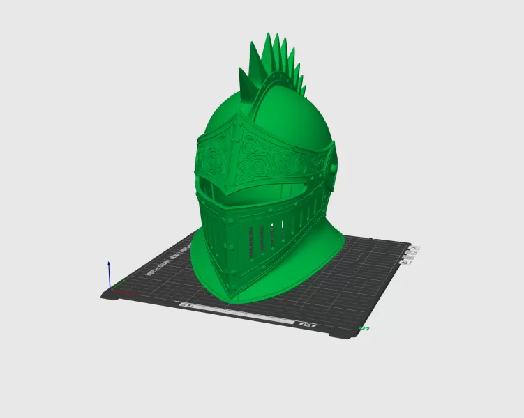 Medieval Knight Helmet - Model preview 6
