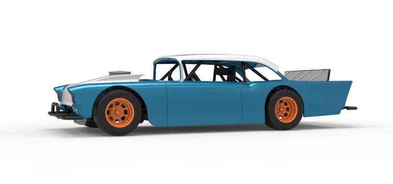 Vintage Asphalt Modified stock car V11 Scale 1:25 - Model preview 2