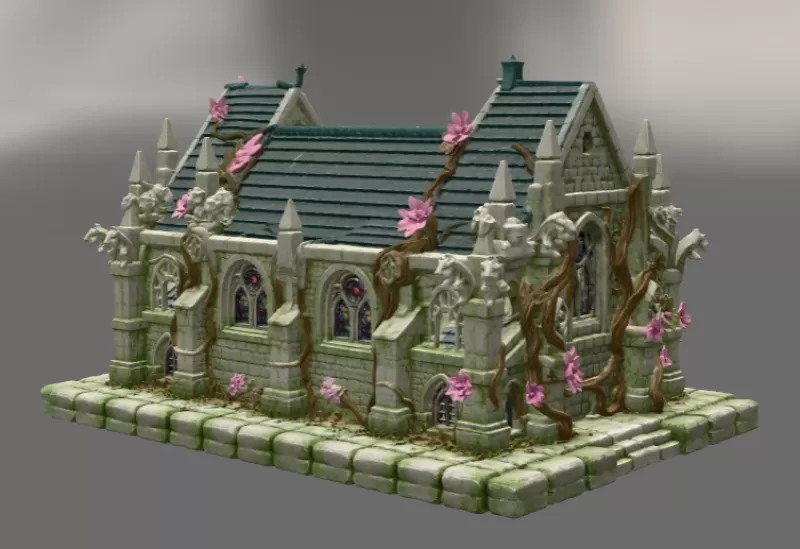 Blossom Cathedral STL File for 3D Print - Model preview 7