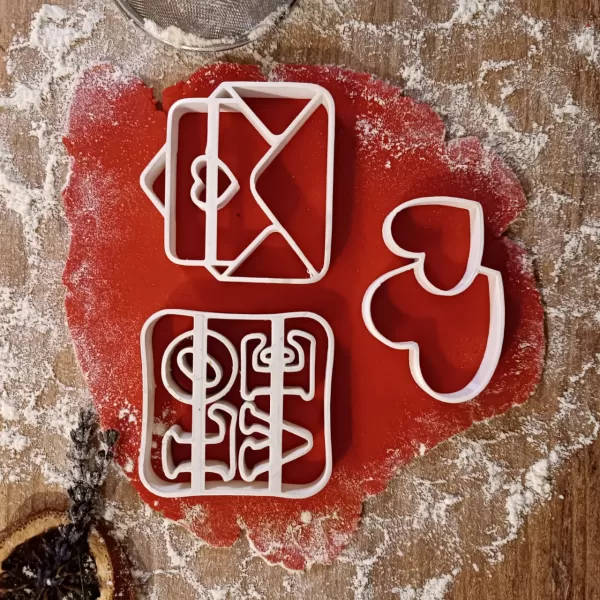 Love Cookie Cutter Set, Valentine’s Day Gift, Double Heart - Model preview 8