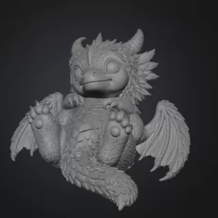Bluebell Baby Dragon STL File for 3D Print - Model thumbnail 10