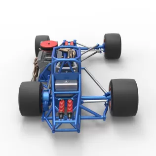 Supermodified front engine race car Base Version 4 Scale 1:25 - Model thumbnail 17