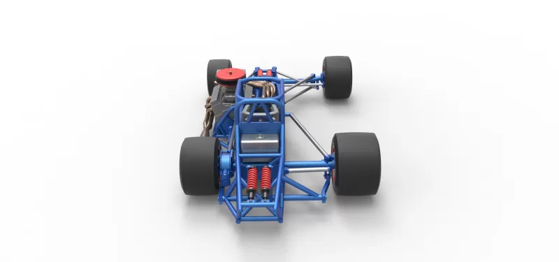 Supermodified front engine race car Base Version 4 Scale 1:25 - Model preview 17