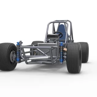 Vintage Dirt Modified stock car Base Version 5 Scale 1:25 - Model thumbnail 6