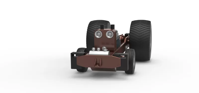 Pro Stock Pulling Tractor Base Scale 1:25 - Model preview 5