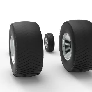 Wheel set of Pro Stock Pulling Tractor Version 3 Scale 1:25 - Model thumbnail 8