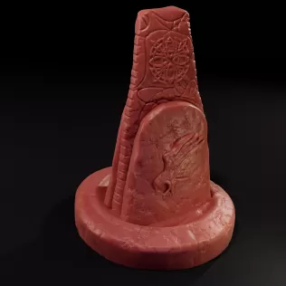 Ancient Eagle Runestone Monument 3D printing - Model thumbnail 2