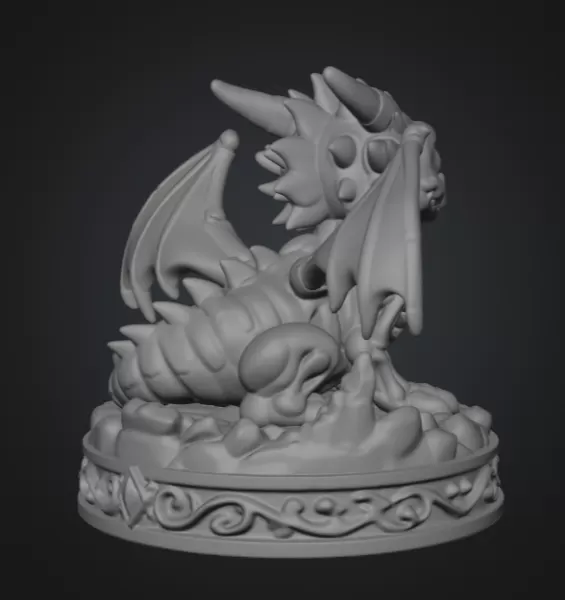 Baby Skeleton Dragon STL File for 3D Print - Model preview 11