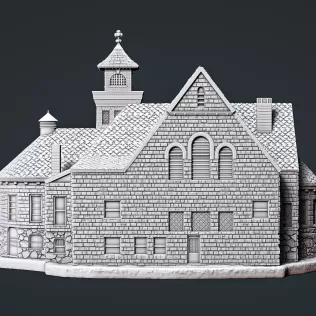 Mont Vernon Congregational Church 1896 - Model thumbnail 5