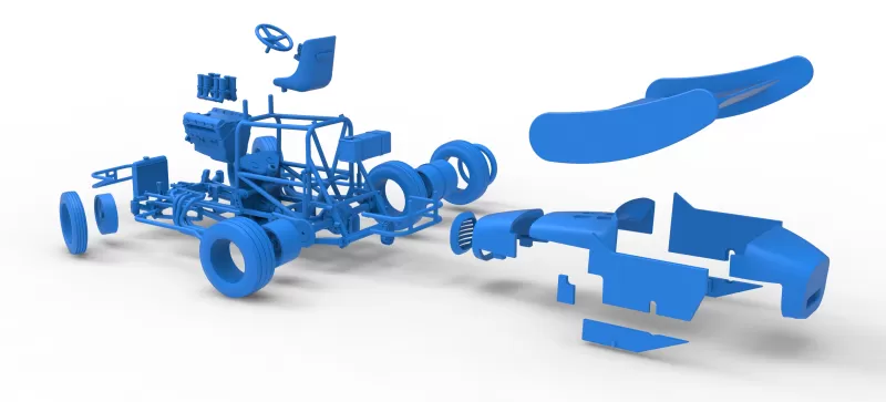 Vintage Winged Supermodified for Dirt while turning V2 1:25 - Model preview 29