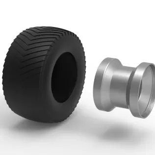 Rear wheel from Pulling tractor 3 Scale 1:25 - Model thumbnail 9