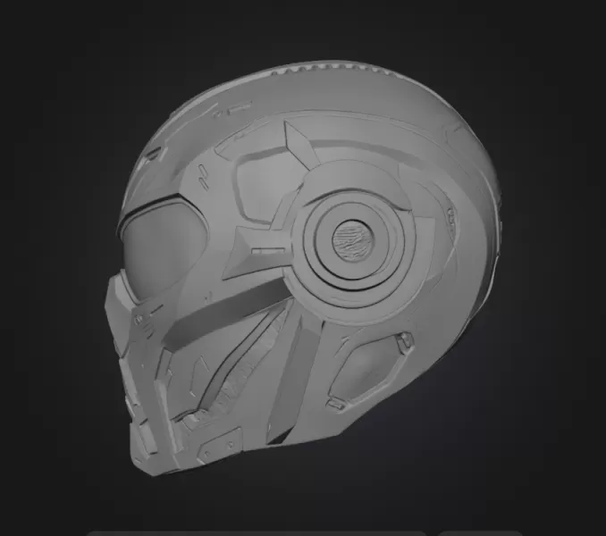 Sci-fi Cyber Mask - Model preview 2