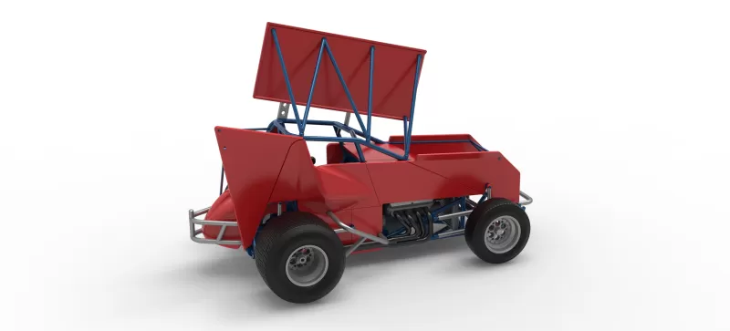 Winged Sprint car Version 2 Scale 1:25 - Model preview 20