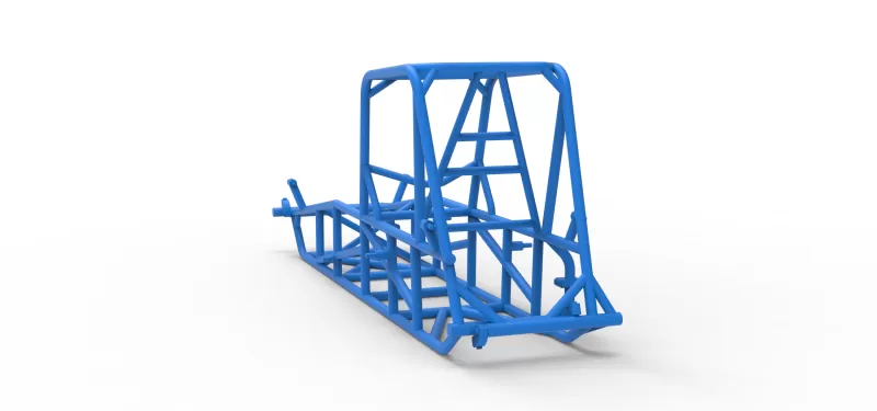 Frame of Vintage Dirt Silver Crown Car Scale 1:25 - Model preview 10